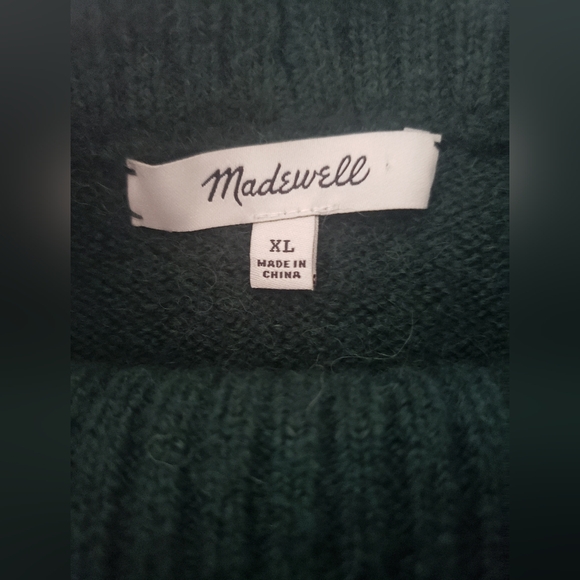 Madewell deep forest green XL sweater mock neck nwot - Picture 9 of 14